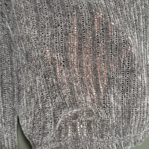 Hollister Charcoal Open Knit Top - Picture 3 of 4